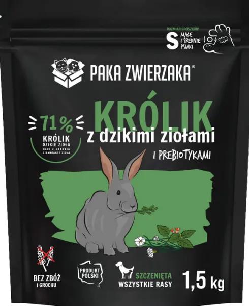 Paka Zwierzaka Seventh Heaven Puppy Królik z ziołami Sucha karma dla psa op. 1.5kg