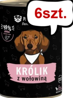 Paka Zwierzaka Seventh Heaven Królik i wołowina Mokra karma dla psa op. 400g Pakiet 6szt.