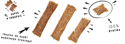 Paka Zwierzaka Stripsy Królik dla psa op. 70g
