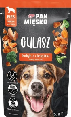 Pan Mięsko Adult Gulasz z indykiem i cielęciną Mokra Karma dla psa op. 150g