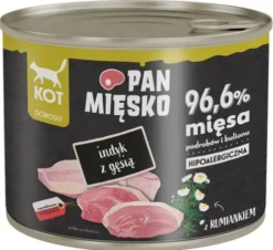 Pan Mięsko Adult Indyk z gęsią Mokra Karma dla kota op. 200g