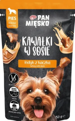 Pan Mięsko Adult Indyk z kaczką w sosie Mokra Karma dla psa op. 150g