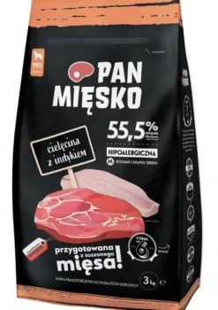 Pan Mięsko Cielęcina z indykiem Medium Sucha Karma dla psa op. 3kg