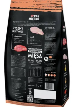 Pan Mięsko Cielęcina z indykiem Medium Sucha Karma dla psa op. 3kg