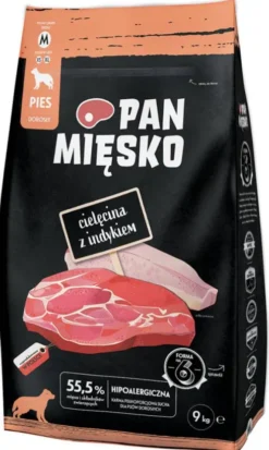 Pan Mięsko Cielęcina z indykiem Medium Sucha Karma dla psa op. 9kg