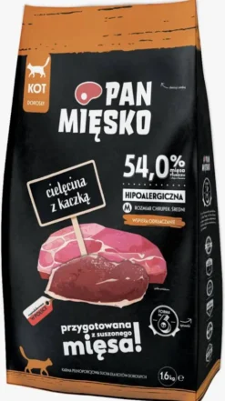 Pan Mięsko Cielęcina z kaczką Sucha Karma dla kota op. 1.6kg