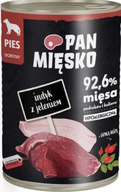 Pan Mięsko Indyk z jeleniem Mokra Karma dla psa op. 400g