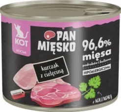 Pan Mięsko Kitten Kurczak z cielęciną Mokra Karma dla kociąt op. 200g Pakiet 12szt.