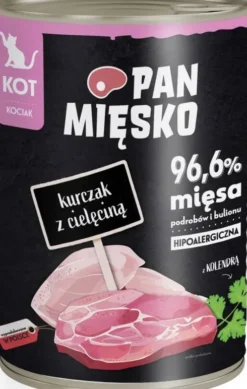 Pan Mięsko Kitten Kurczak z cielęciną Mokra Karma dla kociąt op. 400g