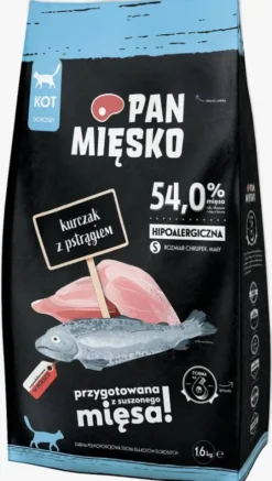Pan Mięsko Kurczak z pstrągiem Sucha Karma dla kota op. 1.6kg