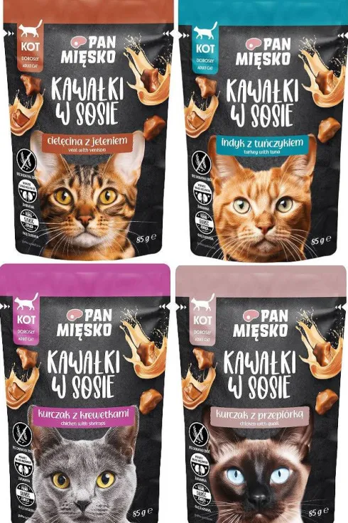 Pan Mięsko Pakiet degustacyjny Mokra Karma dla kota op. 12x85g