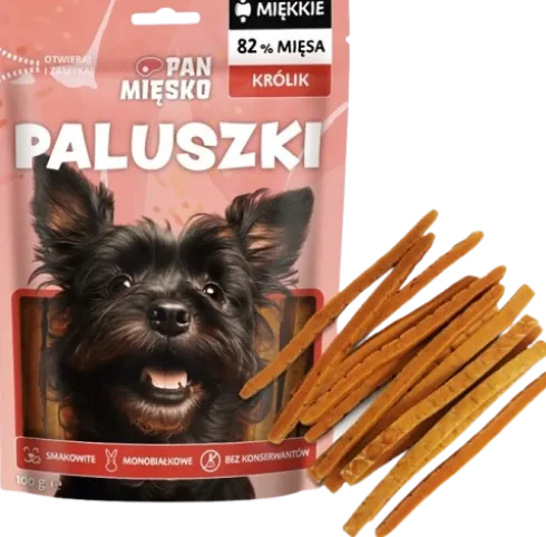 Pan Mięsko Przysmak Paluszki z Królikiem dla psa op. 100g
