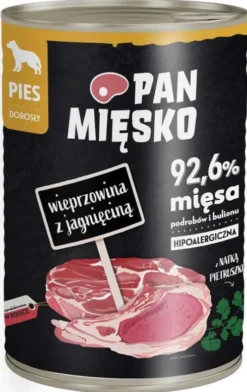 Pan Mięsko Wieprzowina z jagnięciną Mokra Karma dla psa op. 400g
