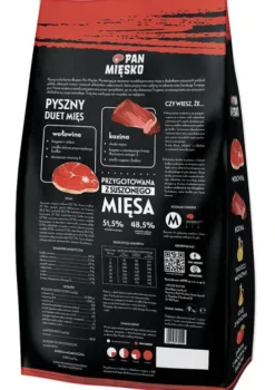 Pan Mięsko Wołowina z koziną Medium Sucha Karma dla psa op. 9kg