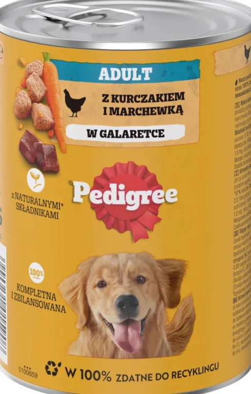 Pedigree Adult Kurczak w galaretce Mokra Karma dla psa op. 400g Pakiet 24szt.