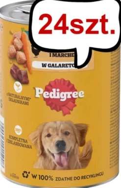 Pedigree Adult Kurczak w galaretce Mokra Karma dla psa op. 400g Pakiet 24szt.
