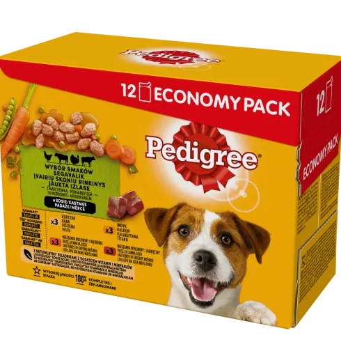 Pedigree Adult Wybór Smaków w sosie Mokra Karma dla psa op. 12x100g