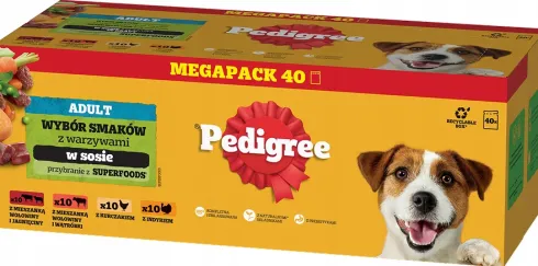 Pedigree Mixed Selection with Vegetables in GRAVY Mokra Karma dla psa op. 40x100g