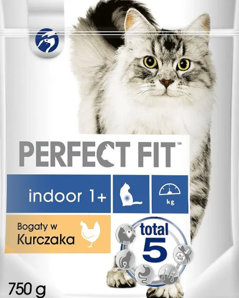 Perfect Fit Indoor 1+ Kurczak Sucha Karma dla kota op. 750g WYPRZEDAŻ