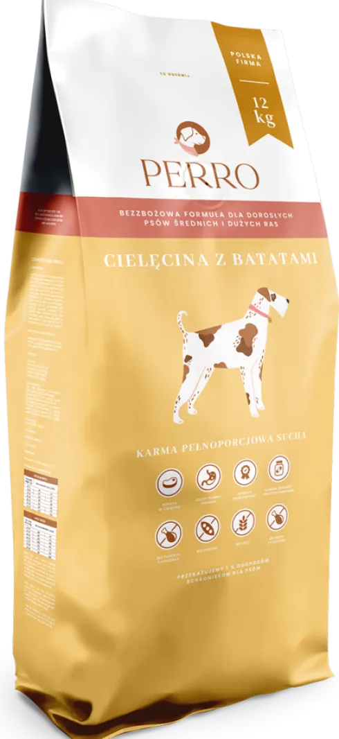Perro Cielęcina z batatami Sucha Karma dla psa op. 12kg
