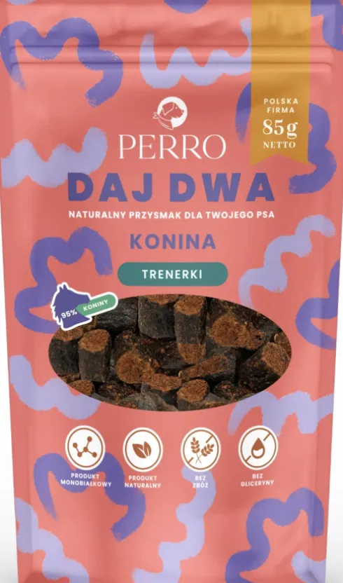 Perro DAJ DWA Konina Trenerki Przysmaki dla psa op. 85g