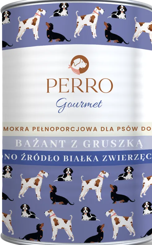 Perro Gourmet Adult Bażant z gruszką Mokra Karma dla psa op. 400g Pakiet 6szt.