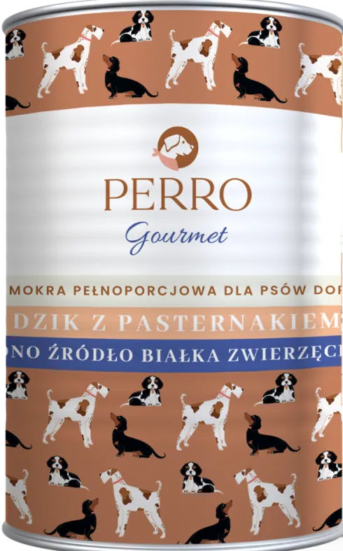 Perro Gourmet Adult Dzik z pasternakiem Mokra Karma dla psa op. 400g