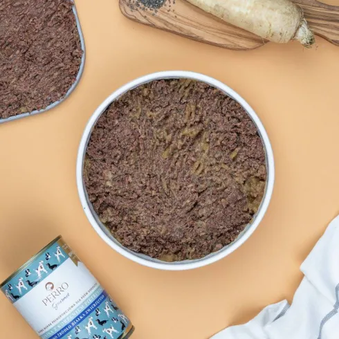 Perro Gourmet Adult Konina z korzeniem pietruszki Mokra Karma dla psa op. 400g Pakiet 6szt.
