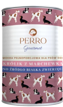 Perro Gourmet Adult Królik z marchewką Mokra Karma dla psa op. 400g