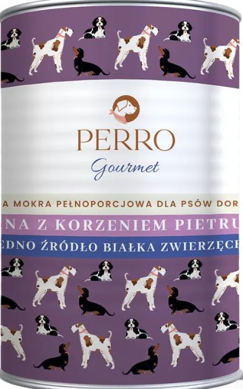 Perro Gourmet Adult Sarna z korzeniem pietruszki Mokra Karma dla psa op. 400g