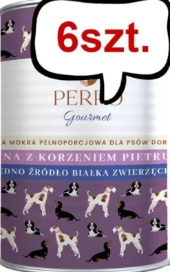 Perro Gourmet Adult Sarna z korzeniem pietruszki Mokra Karma dla psa op. 400g Pakiet 6szt.