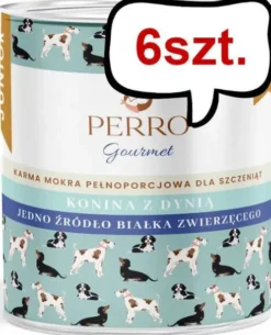 Perro Gourmet Junior Konina z Dynią Mokra Karma dla szczeniaka op. 400g Pakiet 6szt.
