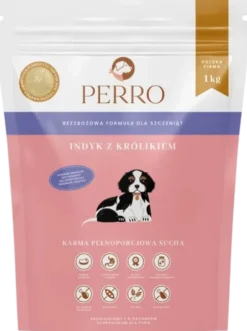 Perro Indyk z królikiem Sucha Karma dla szczeniąt op. 1kg
