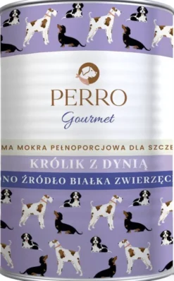 Perro Junior Królik z dynią Mokra Karma dla szczeniaka op. 400g