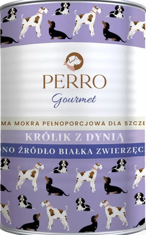 Perro Junior Królik z dynią Mokra Karma dla szczeniaka op. 400g