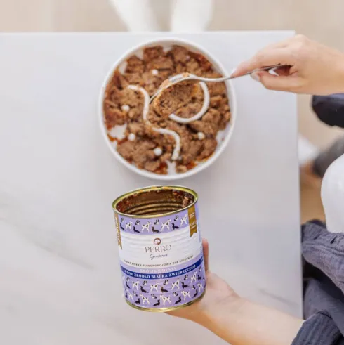 Perro Junior Królik z dynią Mokra Karma dla szczeniaka op. 400g Pakiet 6szt.