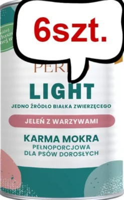 Perro Light Jeleń z warzywami Mokra Karma dla psa op. 400g Pakiet 6szt.