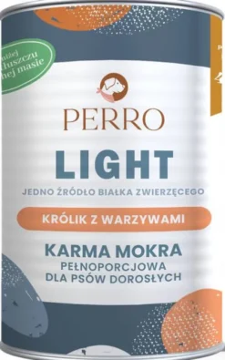 Perro Light Królik z warzywami Mokra Karma dla psa op. 400g