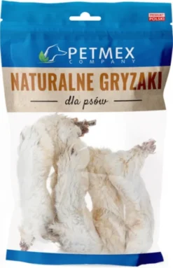 Petmex Łapki królicze z futrem dla psa op. 100g