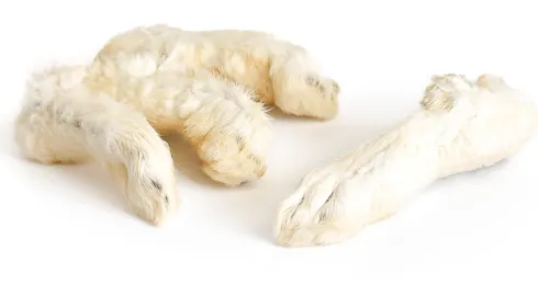 Petmex Łapki królicze z futrem dla psa op. 100g