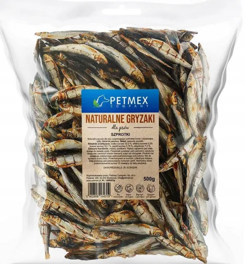 Petmex Przysmak Szprotki suszone op. 500g