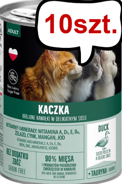 Pet Republic Adult Kaczka Mokra Karma dla kota 400g Pakiet. 10szt.