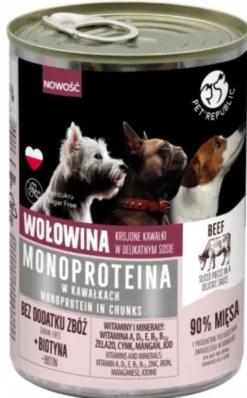 Pet Republic Adult Monoproteina Wołowina Mokra Karma dla psa op. 400g