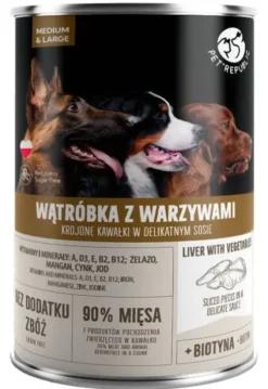 Pet Republic Adult Wątróbka z warzywami Mokra Karma dla psa op. 1250g