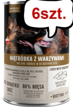 Pet Republic Adult Wątróbka z warzywami Mokra Karma dla psa op. 1250g Pakiet 6szt.