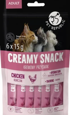 Pet Republic Creamy Snack Chicken Przysmak dla kota op. 6x15g