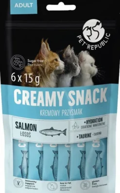 Pet Republic Creamy Snack Salmon Przysmak dla kota op. 6x15g