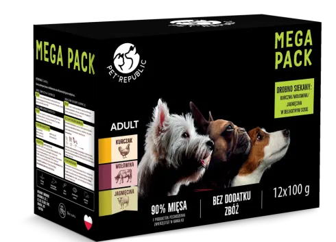 Pet Republic Mega Pack w sosie Mokra Karma dla psa op. 12x100g