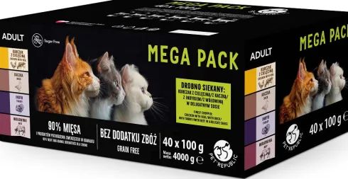 Pet Republic Mega Pack w sosie Mokra Karma dla kota op. 40x100g