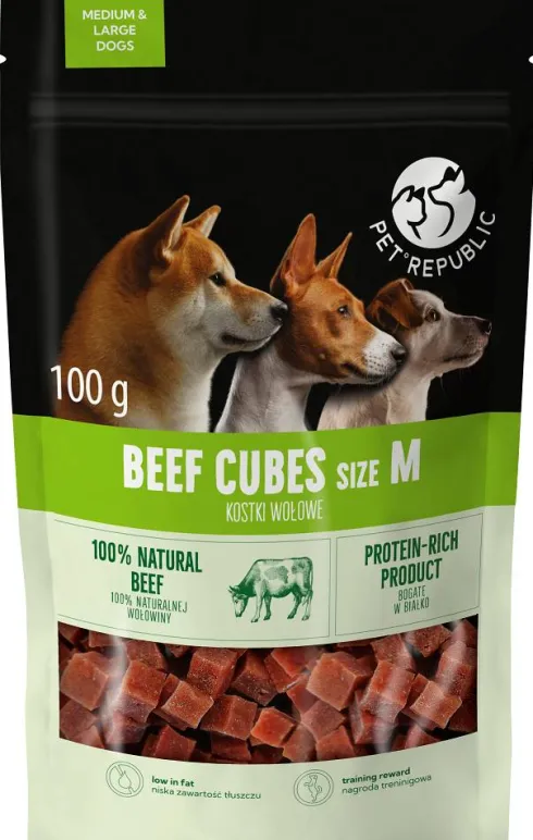 Pet Republic Przysmak Beef Soft Cubes dla psa op. 100g